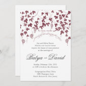 Joodse Hebreeuwse bruiloft uitnodiging wijngaard (Voorkant / Achterkant)