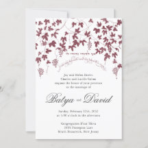 Joodse Hebreeuwse bruiloft uitnodiging wijngaard