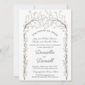 Joodse Hebreeuwse huwelijksuitnodiging Creatieve C Kaart (Voorkant)