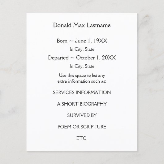 joodse herdenkingskaart (Achterkant)