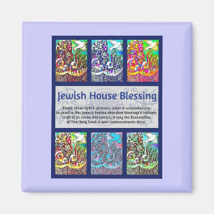 Joodse huis in de stad Jeruzalem Magneet