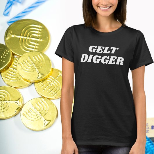 Joodse Humor Gelt Digger, Grappig cadeau voor Chan T-shirt