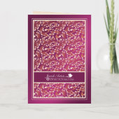 Joodse huwelijksfelicitaties Damaskus pruimkaart Bedankkaart (Achterkant)