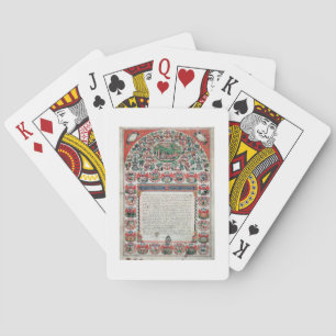 Joodse huwelijksovereenkomst (vellum) pokerkaarten