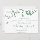 Joodse huwelijksuitnodiging Classic Laurel Kaart (Voorkant)