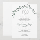 Joodse huwelijksuitnodiging prachtig blad kaart (Voorkant / Achterkant)