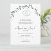 Joodse huwelijksuitnodiging prachtig blad kaart (Staand voorkant)