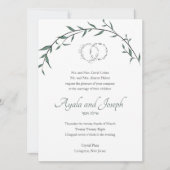 Joodse huwelijksuitnodiging prachtig blad kaart (Voorkant)