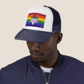 Joodse Inclusieve Pride vlag Honkbal Hoed Trucker Pet (In situ)