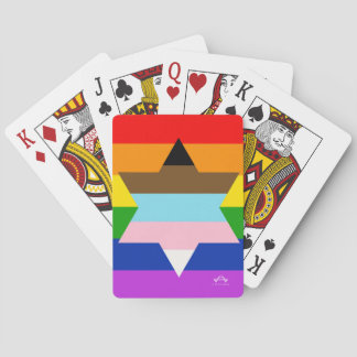 Joodse Inclusieve Pride Vlag Klassieke Speelkaarte Pokerkaarten