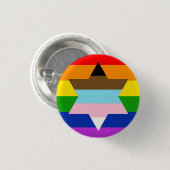 Joodse Inclusive Pride Flag Buttonnen Ronde Button 3,2 Cm (Voorkant /achterkant)