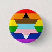 Joodse Inclusive Pride Flag Buttonnen Ronde Button 3,2 Cm (Voorkant)