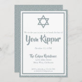 Joodse Jom Kipoer Uit de Vasten Dinerfeest Kaart (Voorkant / Achterkant)