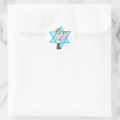 Joodse jongen ronde sticker (Tas)