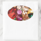 Joodse juwelen Sparkle Pareltjes Kleur Ovale Sticker (Tas)