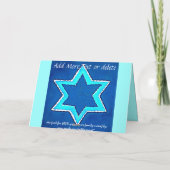 Joodse Kaart 1 van de Jodenster van het Nieuwjaar (Achterkant)