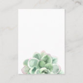 Joodse kaart verdienen ・ Succulente ventilator Visitekaartje (Achterkant)