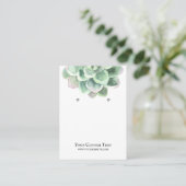Joodse kaart verdienen ・ Succulente ventilator Visitekaartje (Staand voorkant)