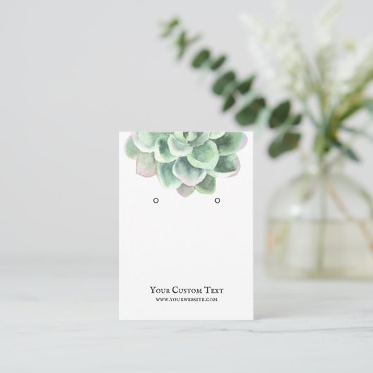 Joodse kaart verdienen ・ Succulente ventilator Visitekaartje (Staand voorkant)