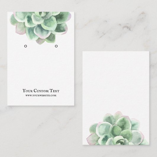 Joodse kaart verdienen ・ Succulente ventilator Visitekaartje (Voorkant / Achterkant)