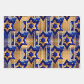 Joodse kandelaars-en-sterren-SET-3 Inpakpapier Vel (Voorkant 2)
