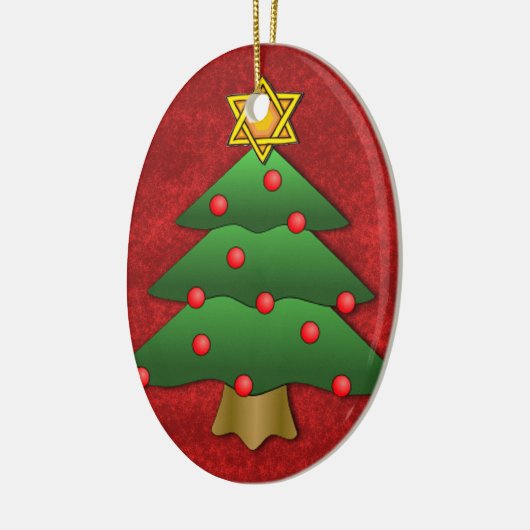 Joodse Kerstmis Keramisch Ornament (Links)