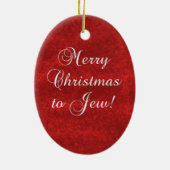 Joodse Kerstmis Keramisch Ornament (Achterkant)