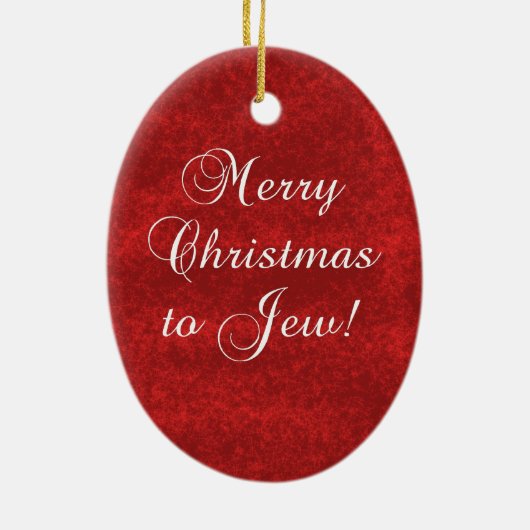 Joodse Kerstmis Keramisch Ornament (Achterkant)