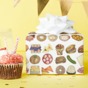 Joodse kookCuisine Holiday Dinner Foods Print Cadeaupapier