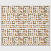 Joodse kookCuisine Holiday Dinner Foods Print Cadeaupapier (Vlak)