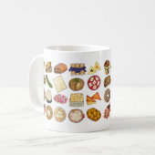 Joodse kookCuisine Holiday Dinner Foods Print Koffiemok (Voorkant links)