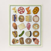 Joodse kookCuisine Holiday Dinner Foods Print Legpuzzel (Verticaal)