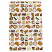 Joodse kookCuisine Holiday Dinner Foods Print Medium Cadeauzakje (Achterkant)