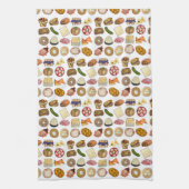 Joodse kookCuisine Holiday Dinner Foods Print Theedoek (Verticaal)