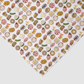 Joodse kookCuisine Holiday Dinner Foods Print Tissuepapier (Detail)