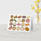 Joodse kookkunst Keuken Feestdiner Gerechten Afdru Kaart (Gele Bloem)