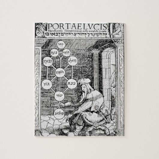 Joodse kool met een sephiroth, kopie van een i legpuzzel (Verticaal)