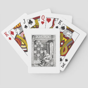 Joodse kool met een sephiroth, kopie van een i pokerkaarten