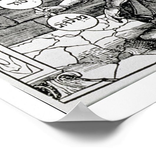 Joodse kool met een sephiroth, kopie van een i poster (Hoek)