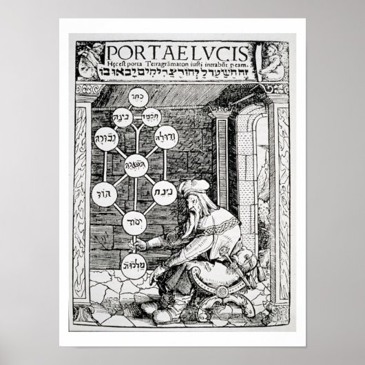 Joodse kool met een sephiroth, kopie van een i poster (Voorkant)