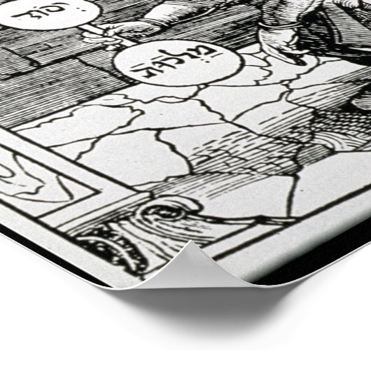 Joodse kool met een sephiroth poster (Hoek)