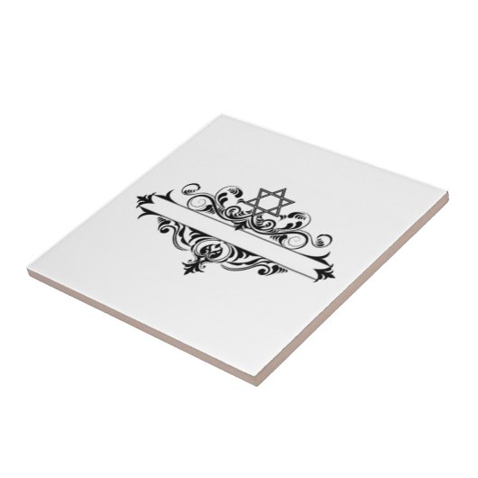  joodse koptekst tegeltje (Zijkant)