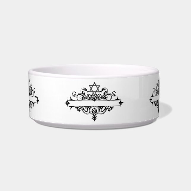  joodse koptekst voerbakje (Voorkant)
