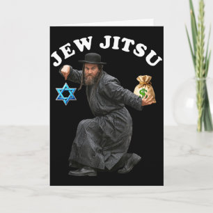 Joodse kostuum hanukkah kleding rabbijn horah dans kaart