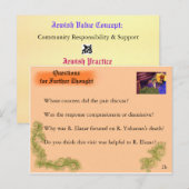 Joodse levenslang leren : Bikur Holim/Vragen Briefkaart (Voorkant / Achterkant)