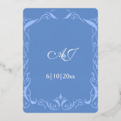 Joodse lijst bruiloft folie uitnodiging (Achterkant)