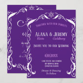 Joodse lijst bruiloft kaart (Voorkant / Achterkant)