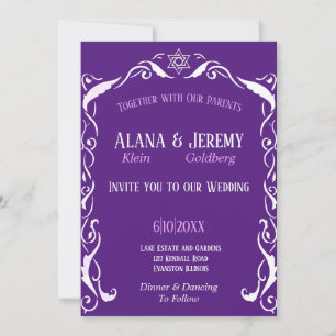 Joodse lijst bruiloft kaart