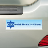 Joodse mama voor Obama Bumpersticker 4 (Op auto)