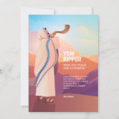 Joodse man die op de Shofar ramshoorn blaast als g Kaart (Voorkant)